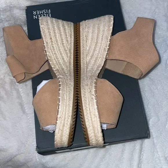 NWT Eileen Fisher Weslia Espadrille Wedge Sandal - Picture 11 of 14